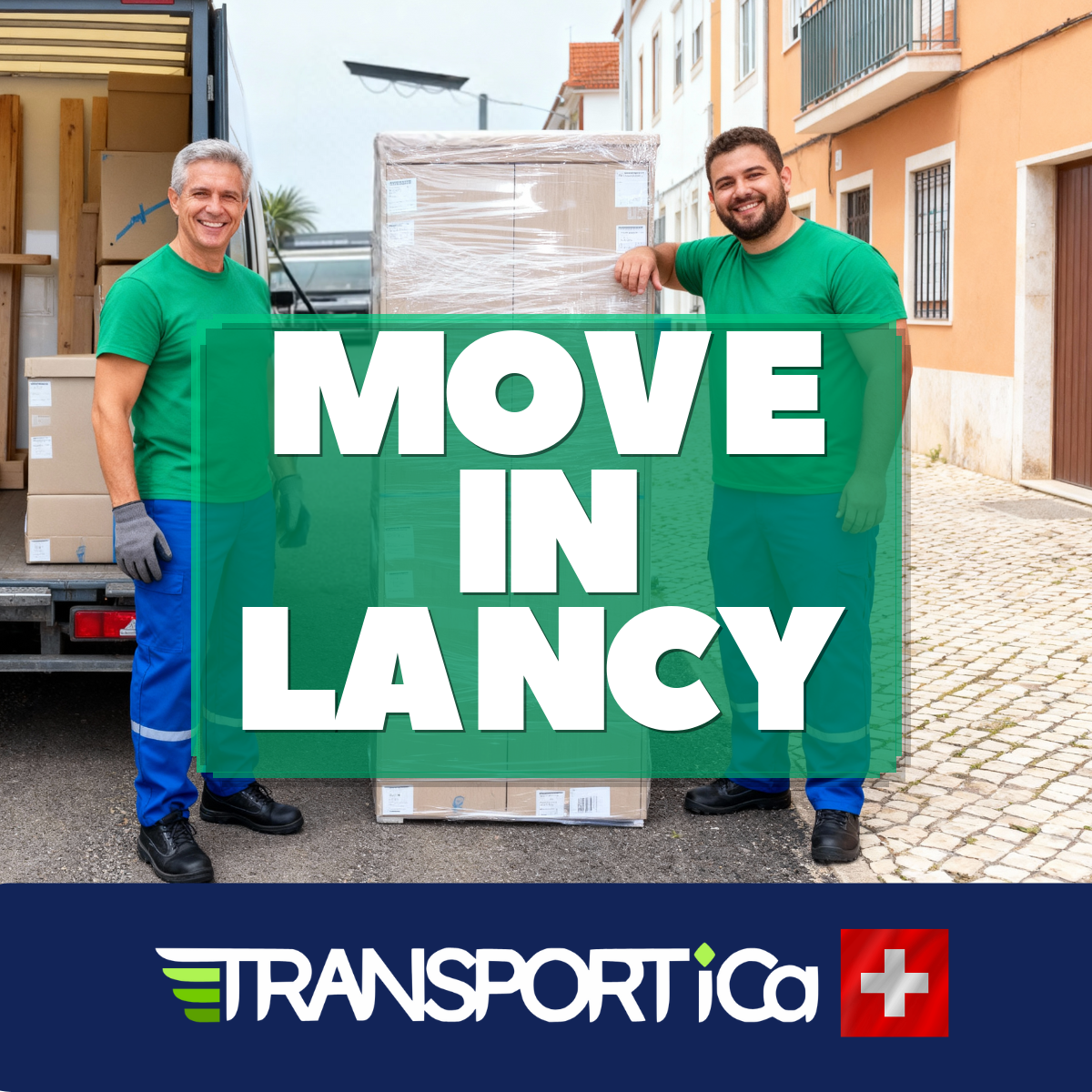 Piano transport in Lancy