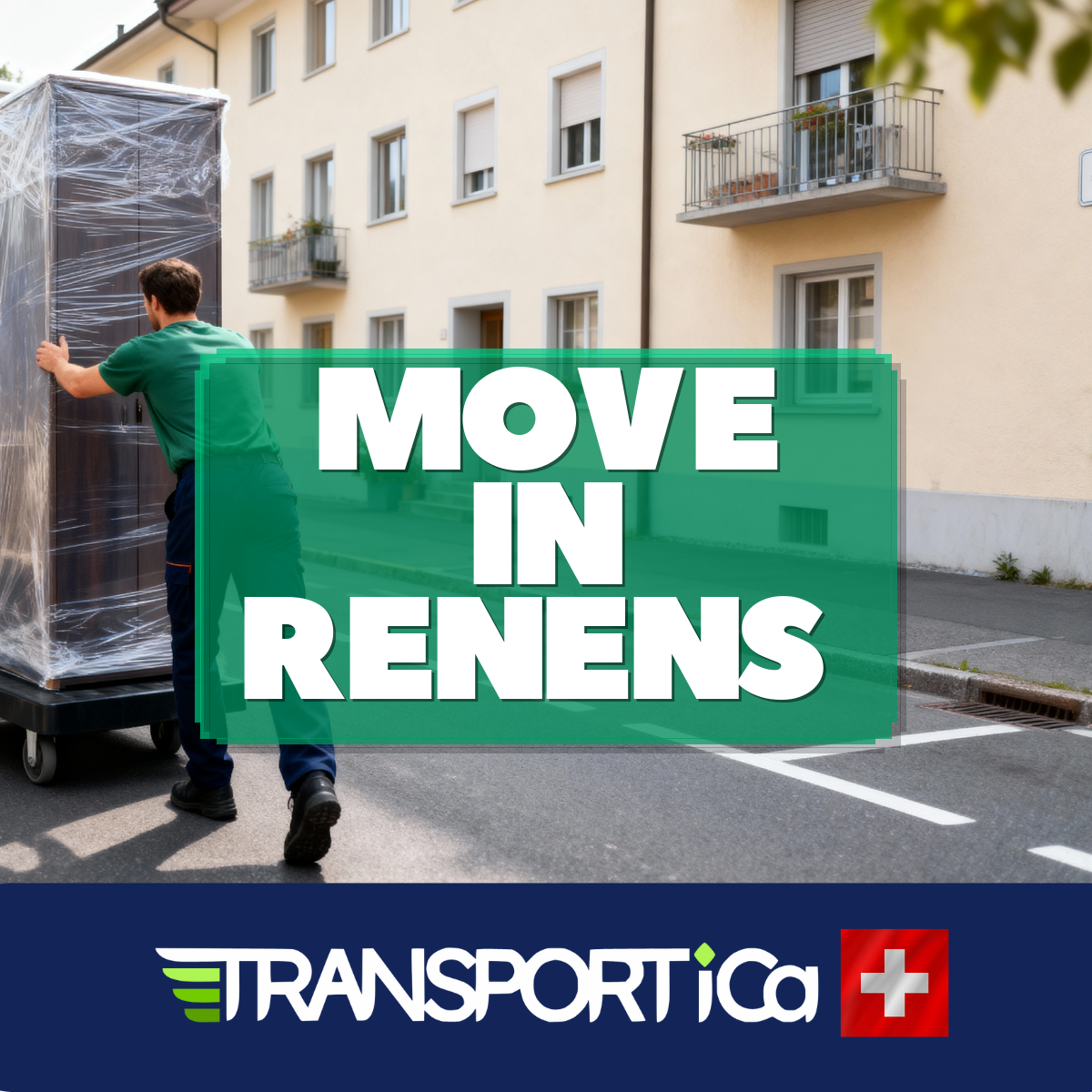 Piano transport in Renens